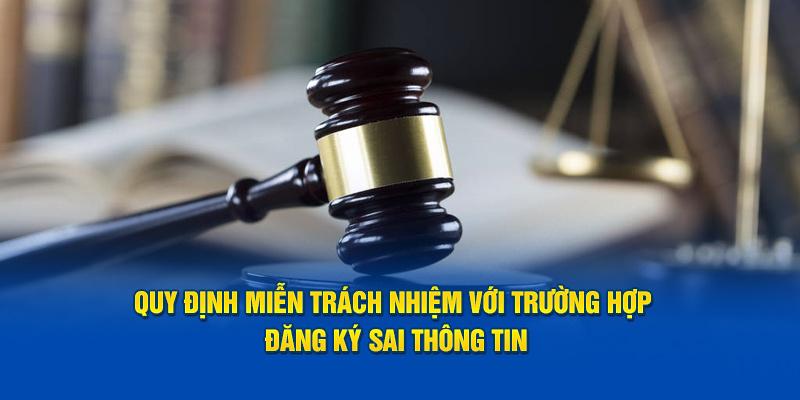 Quy định miễn trách nhiệm với trường hợp đăng ký sai thông tin