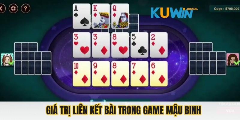 Giá trị các liên kết bài trong game Binh Xập Xám